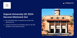 Gujarat University UG 2024 Second Allotment Out @gujaratuniversity.ac.in, Get Direct Link Here